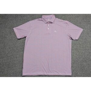 Rhoback Mens 2XL American Flag Check Performance Golf Preppy Shirt Memorial Day